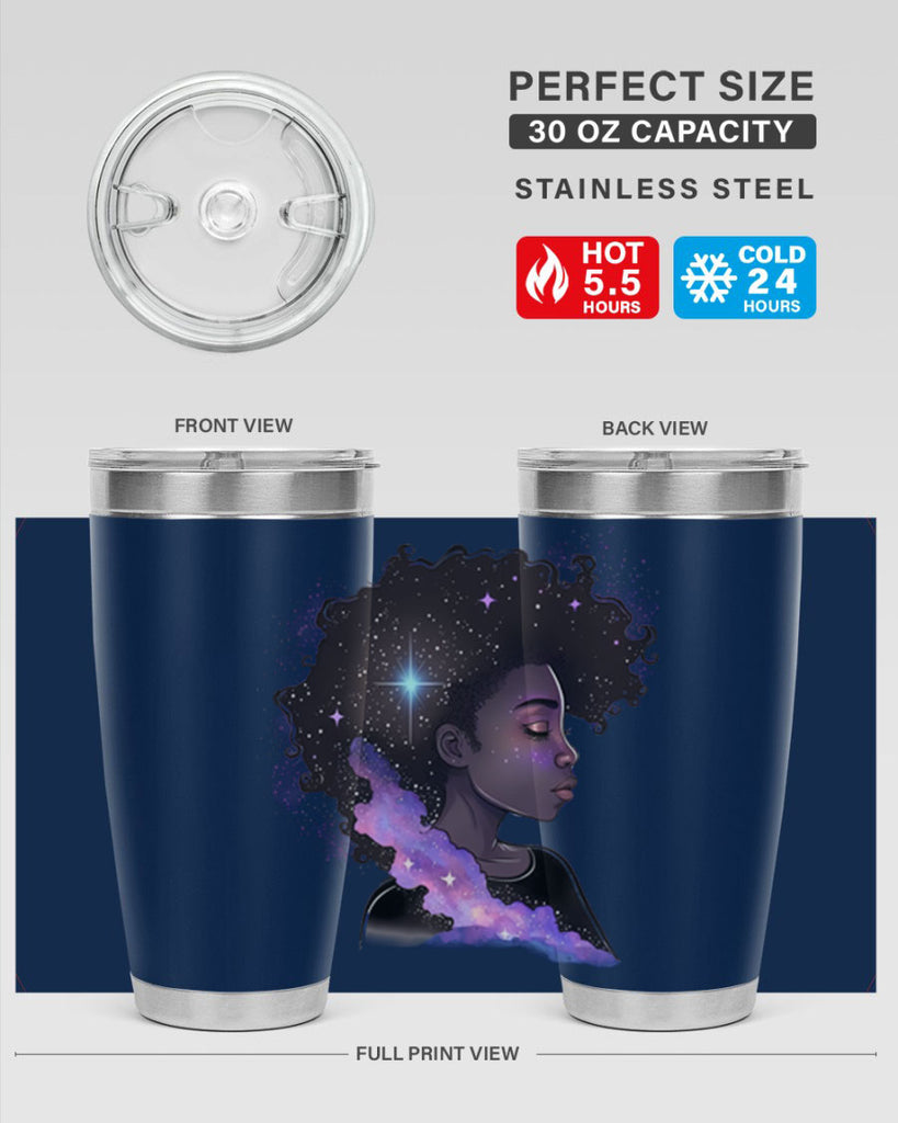 Sparkling Black Girl Design 4#- women-girls- Tumbler