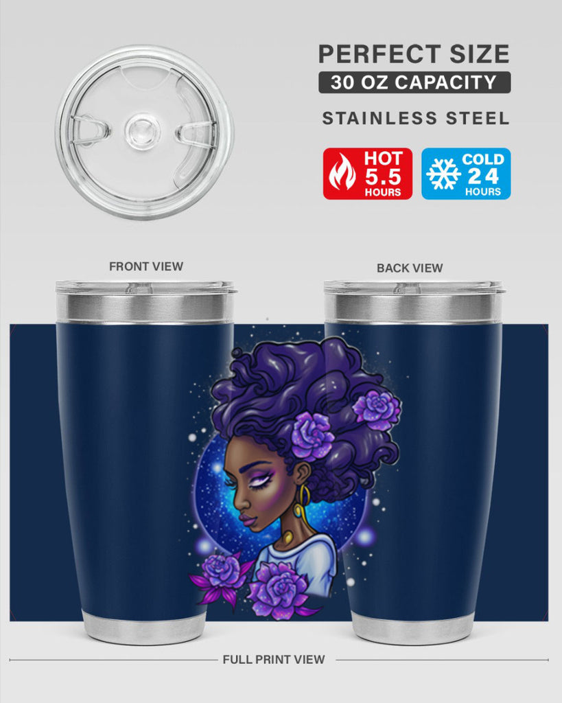 Sparkling Black Girl Design 7#- women-girls- Tumbler