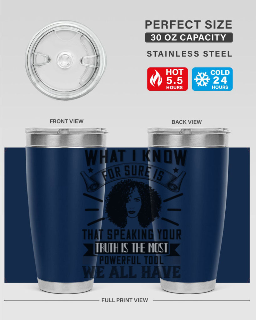 What I know for sure is that speaking your truth is the most powerful tool we all have Style 13#- afro- Tumbler