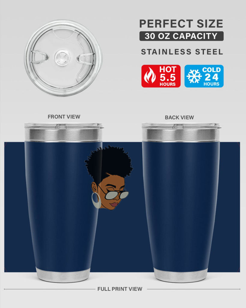 black afro 44#- women-girls- Tumbler
