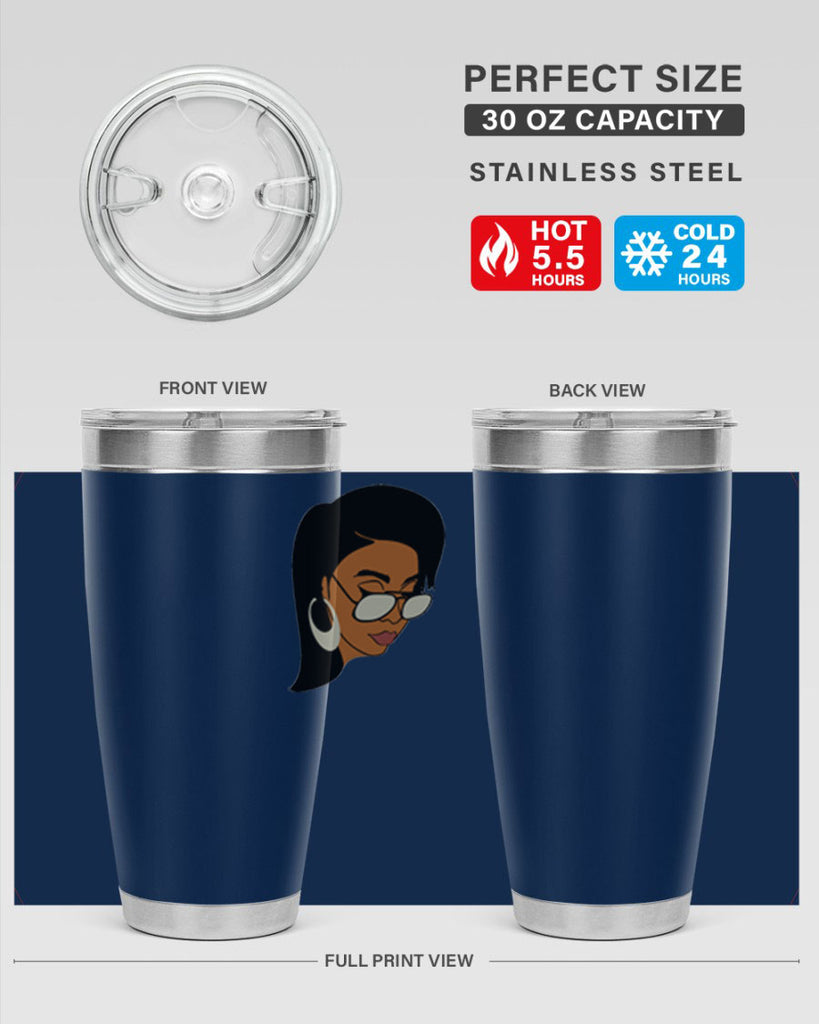 black afro 48#- women-girls- Tumbler