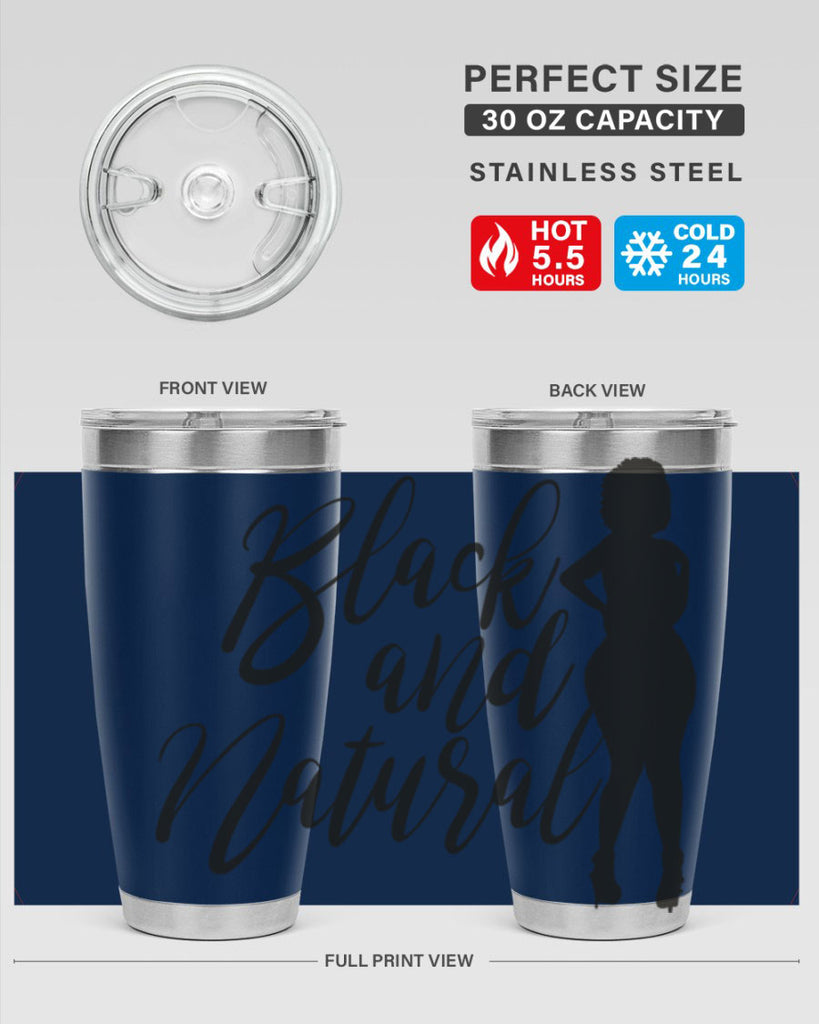black and natural 22#- women-girls- Tumbler