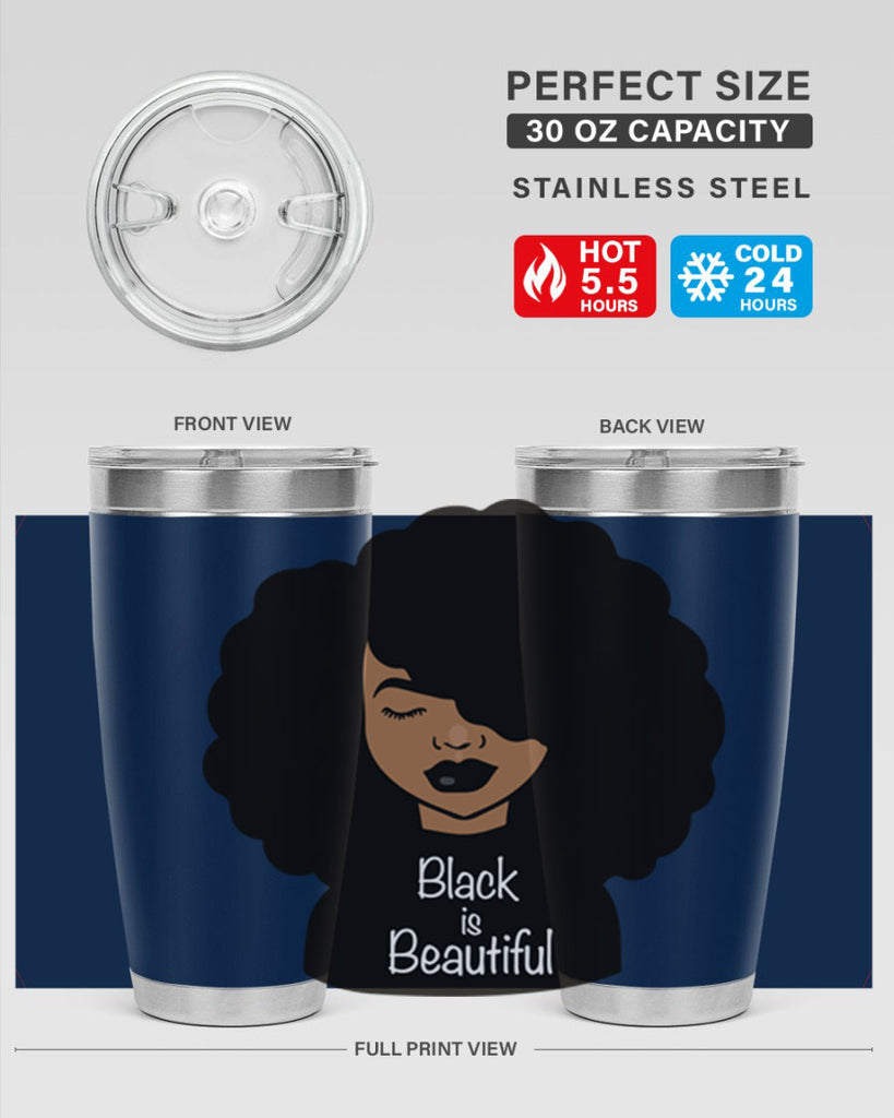 black is beautiful 12#- women-girls- Tumbler