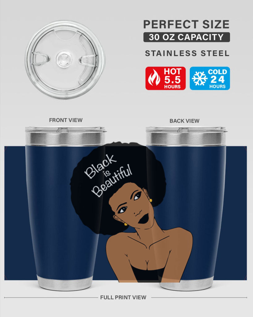 black is beautiful 13#- women-girls- Tumbler