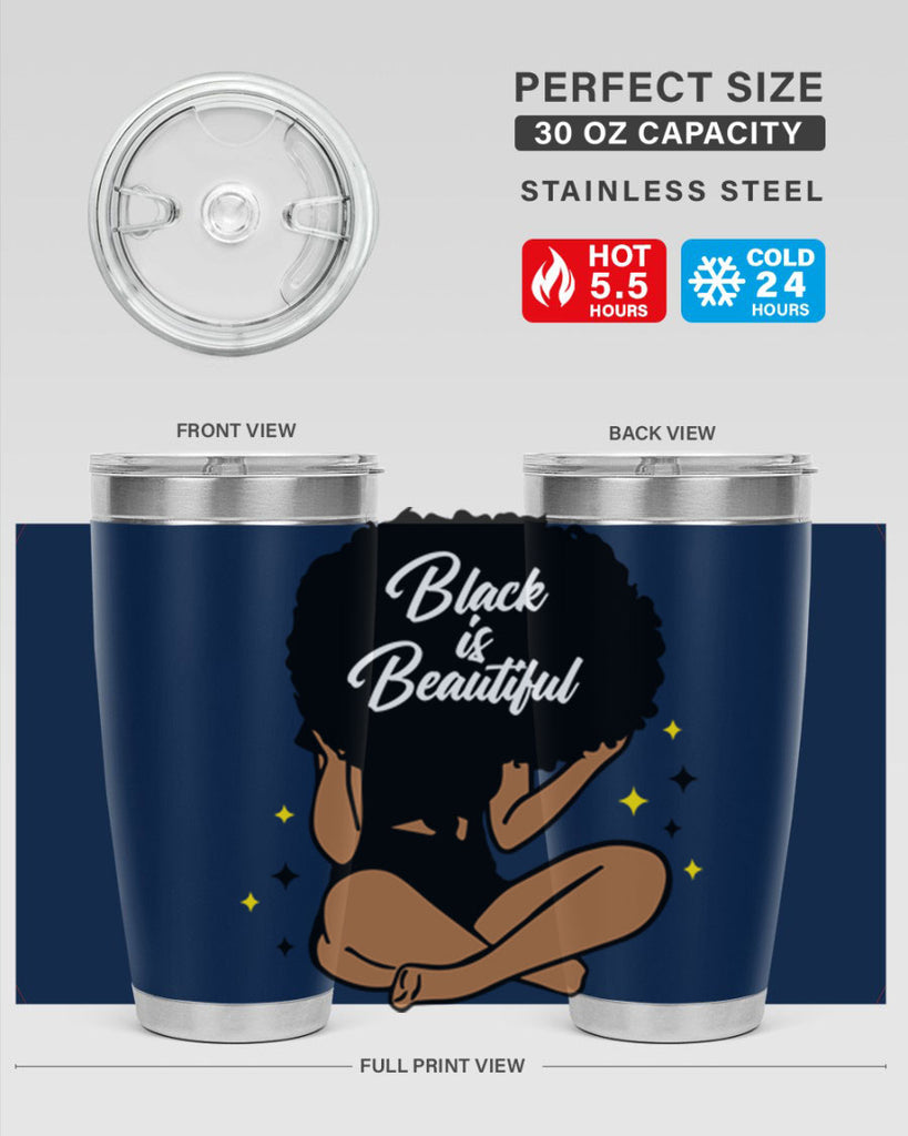 black is beautiful 14#- women-girls- Tumbler