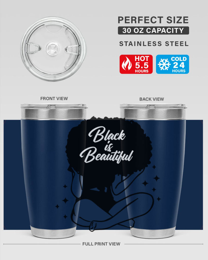 black is beautiful 15#- women-girls- Tumbler