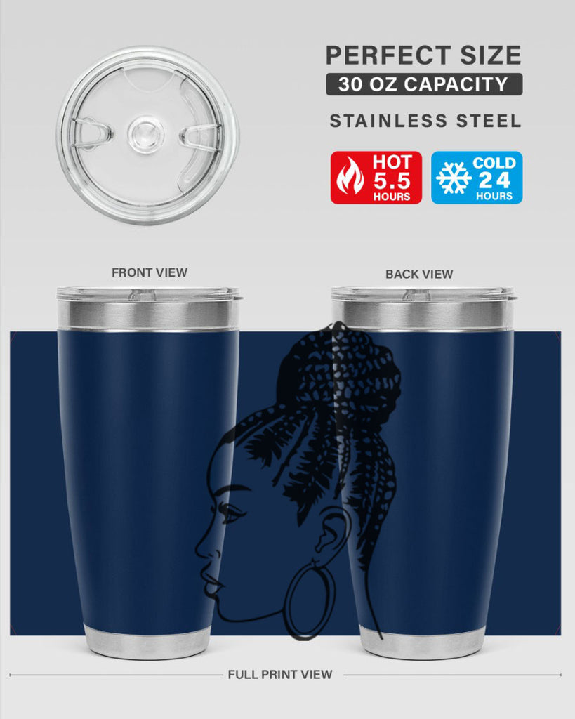 black woman with braids 7#- women-girls- Tumbler