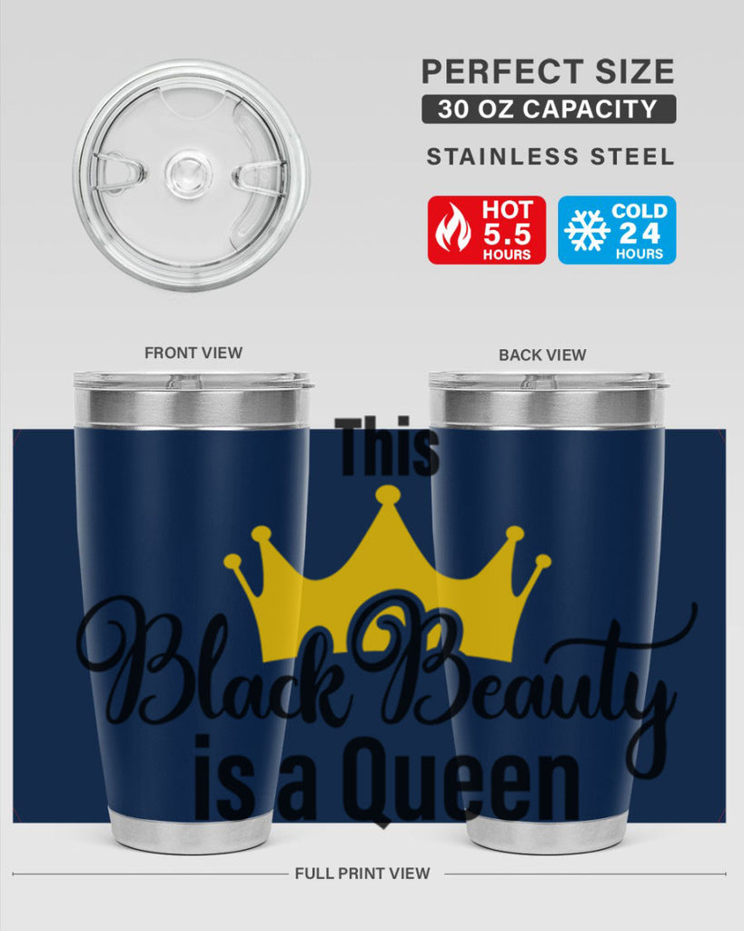 this black beauty is a queen Style 3#- women-girls- Tumbler