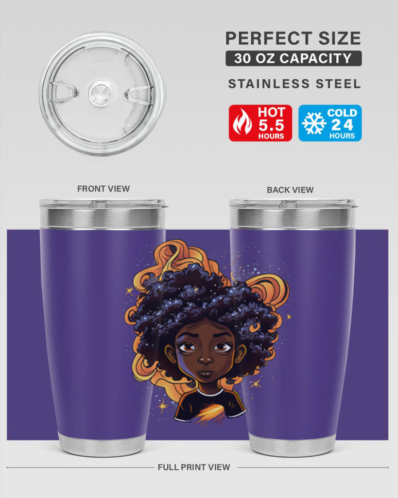 Sparkling Black Girl Design 12#- women-girls- Tumbler