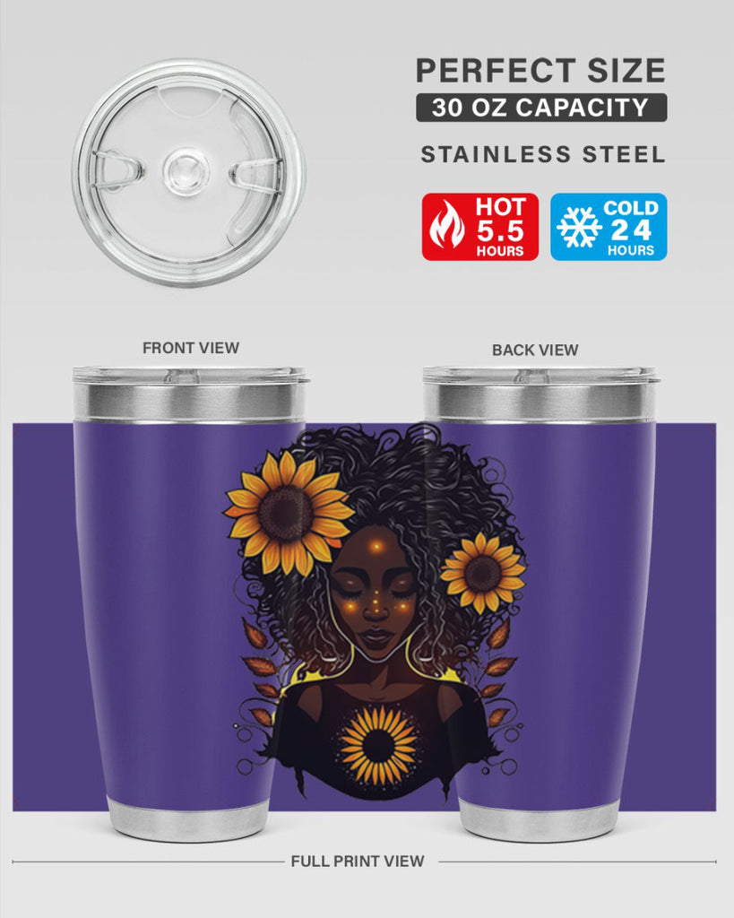 Sparkling Black Girl Design 13#- women-girls- Tumbler