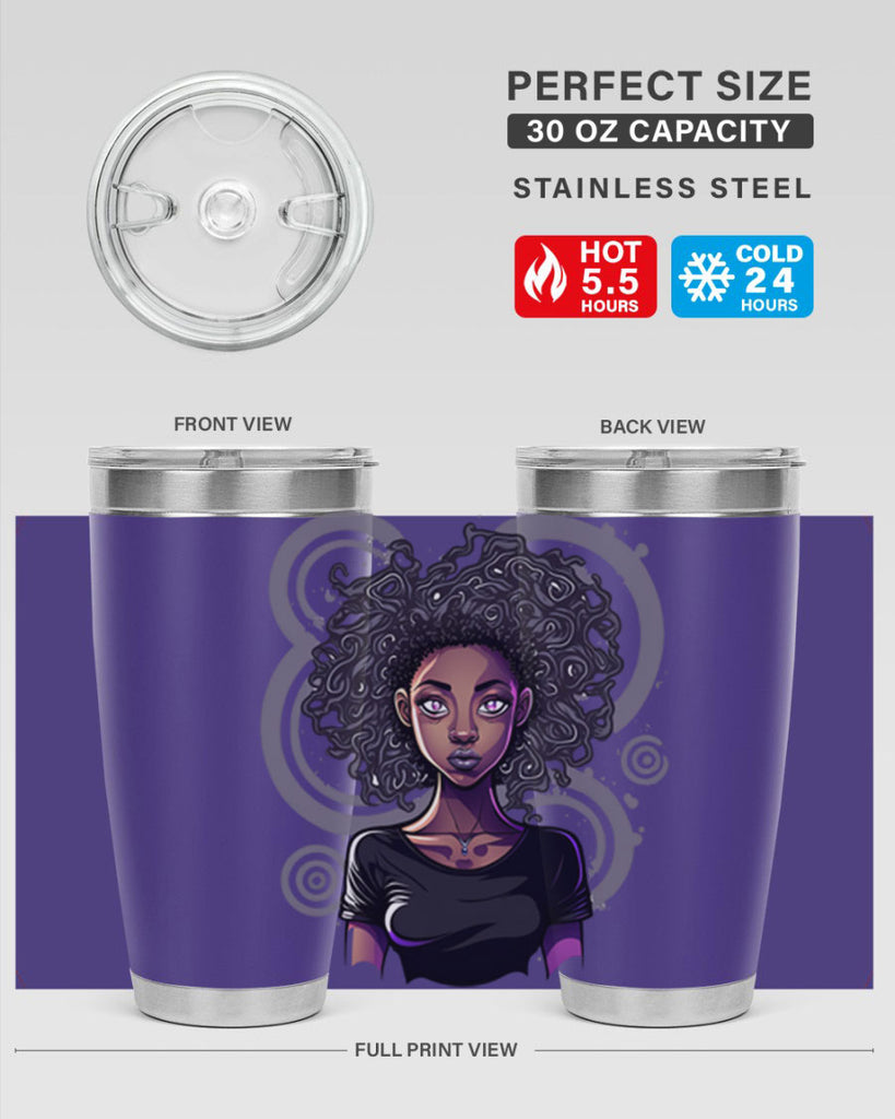 Sparkling Black Girl Design 14#- women-girls- Tumbler