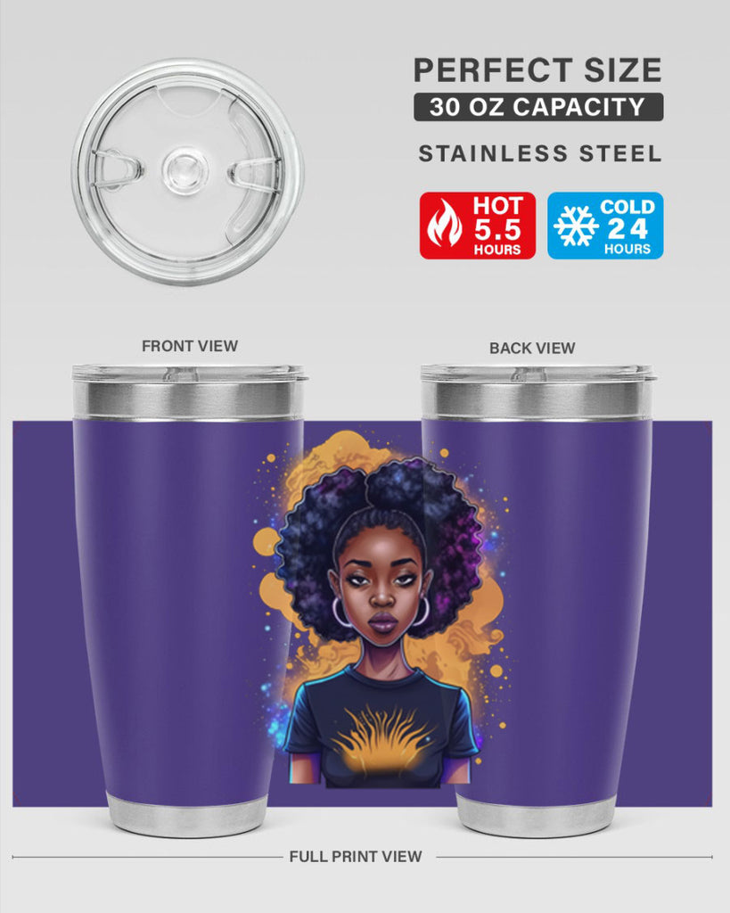Sparkling Black Girl Design 15#- women-girls- Tumbler