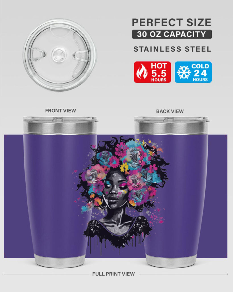 Sparkling Black Girl Design 17#- women-girls- Tumbler