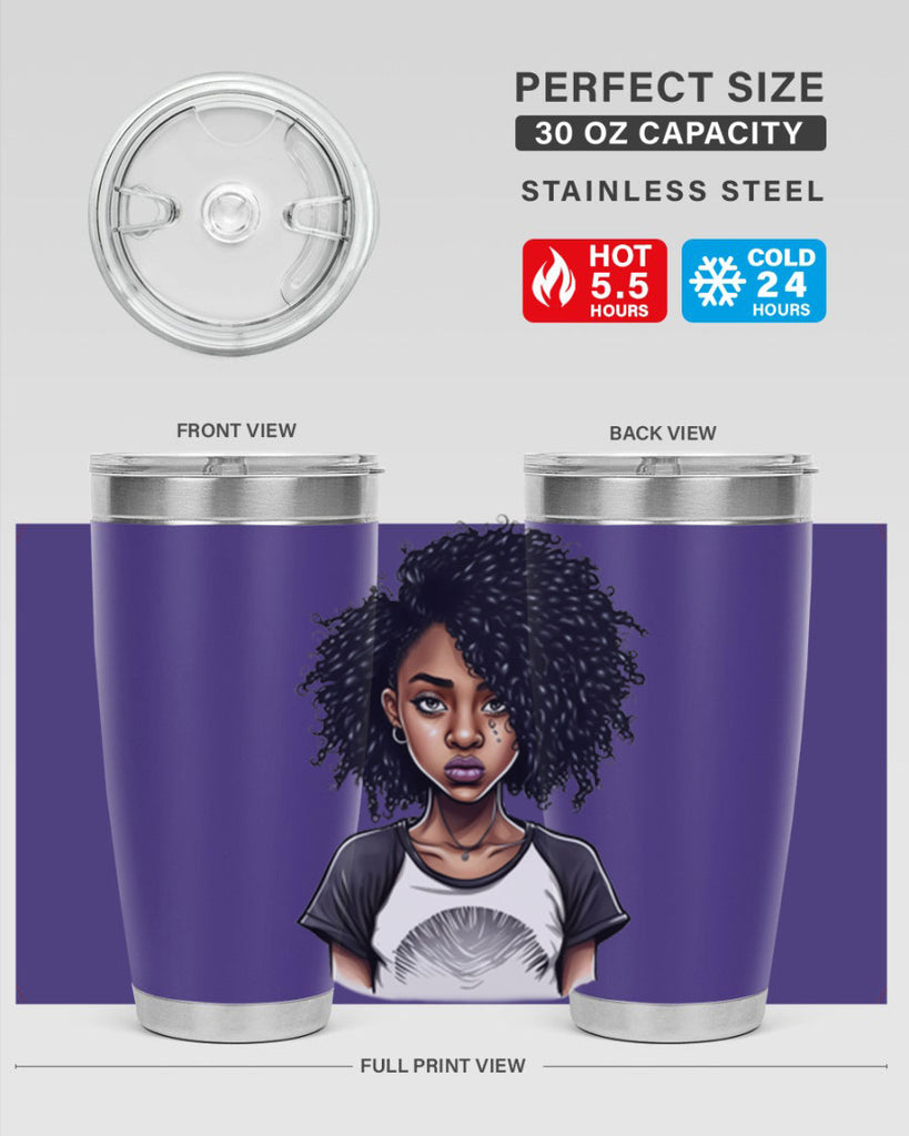 Sparkling Black Girl Design 18#- women-girls- Tumbler