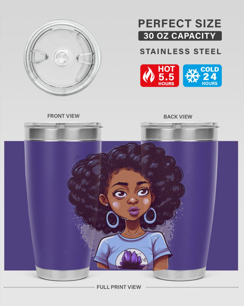 Sparkling Black Girl Design 20#- women-girls- Tumbler