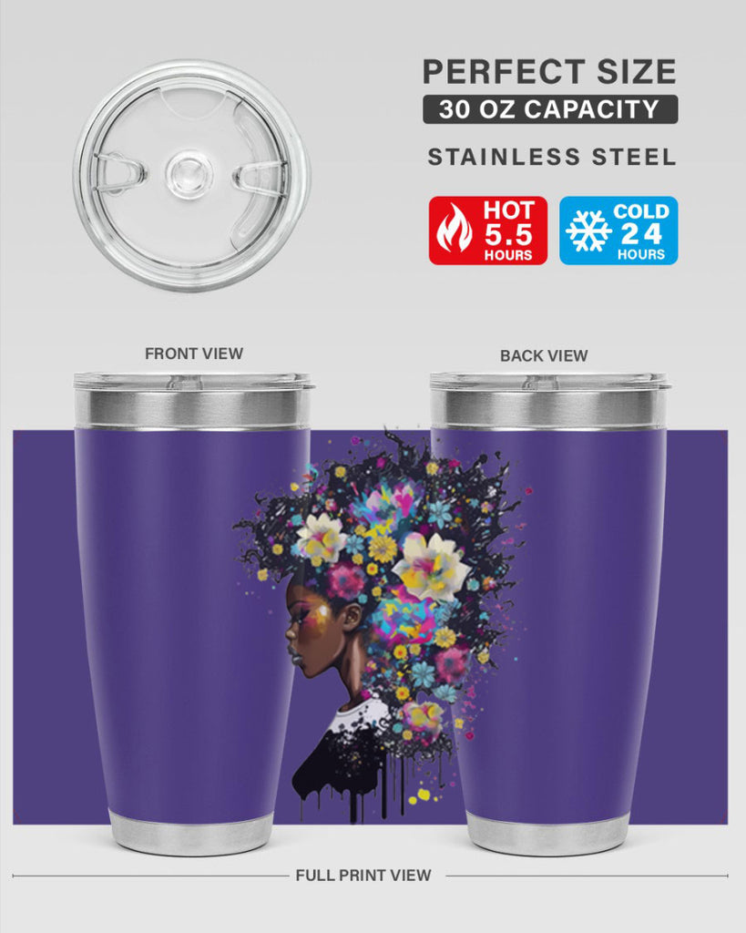 Sparkling Black Girl Design 2#- women-girls- Tumbler