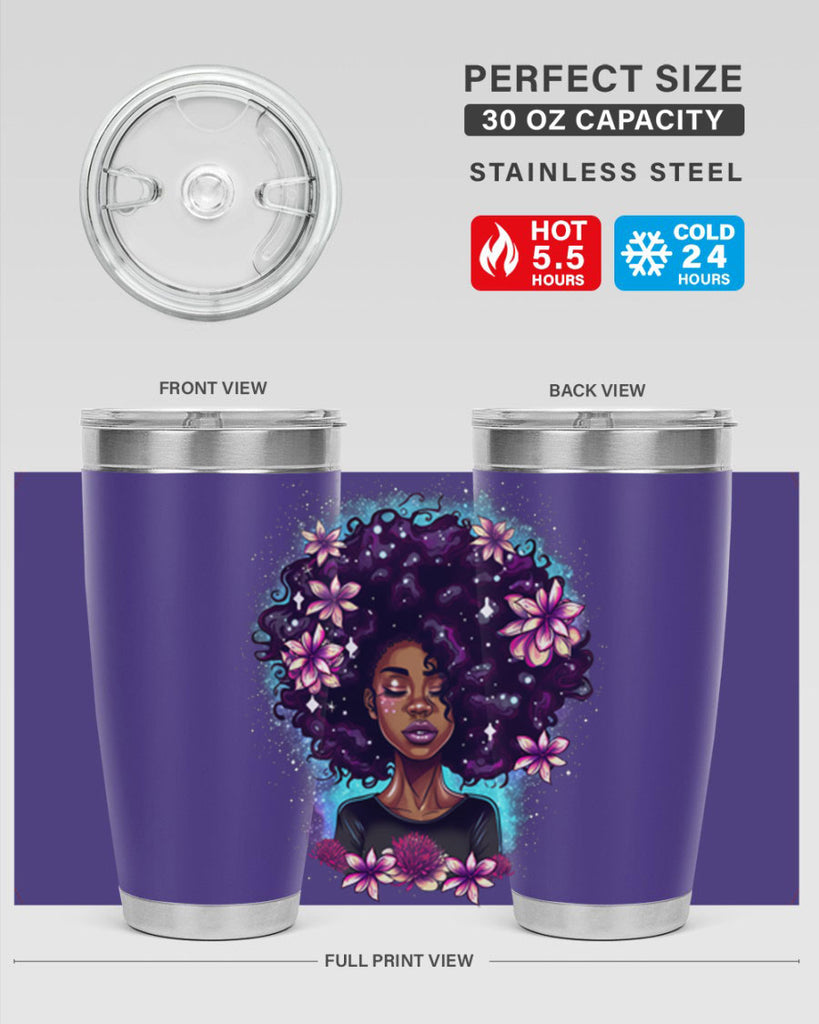Sparkling Black Girl Design 3#- women-girls- Tumbler
