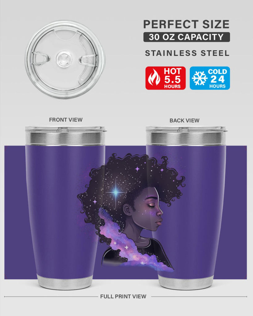 Sparkling Black Girl Design 4#- women-girls- Tumbler