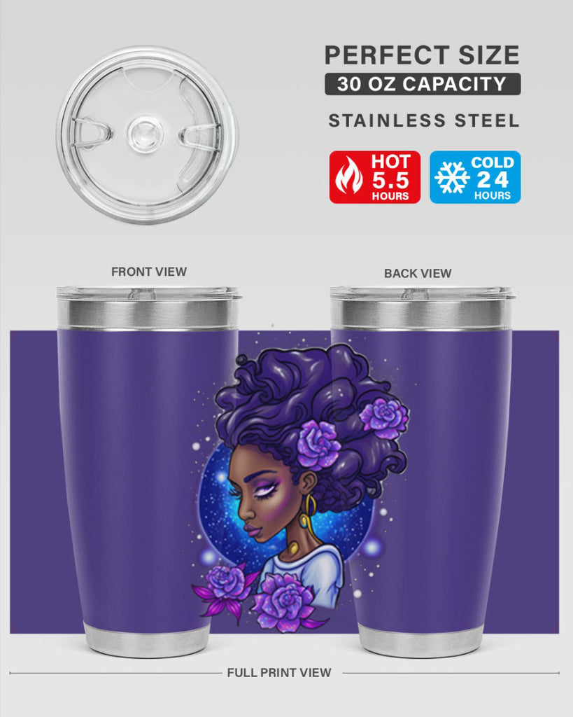 Sparkling Black Girl Design 7#- women-girls- Tumbler