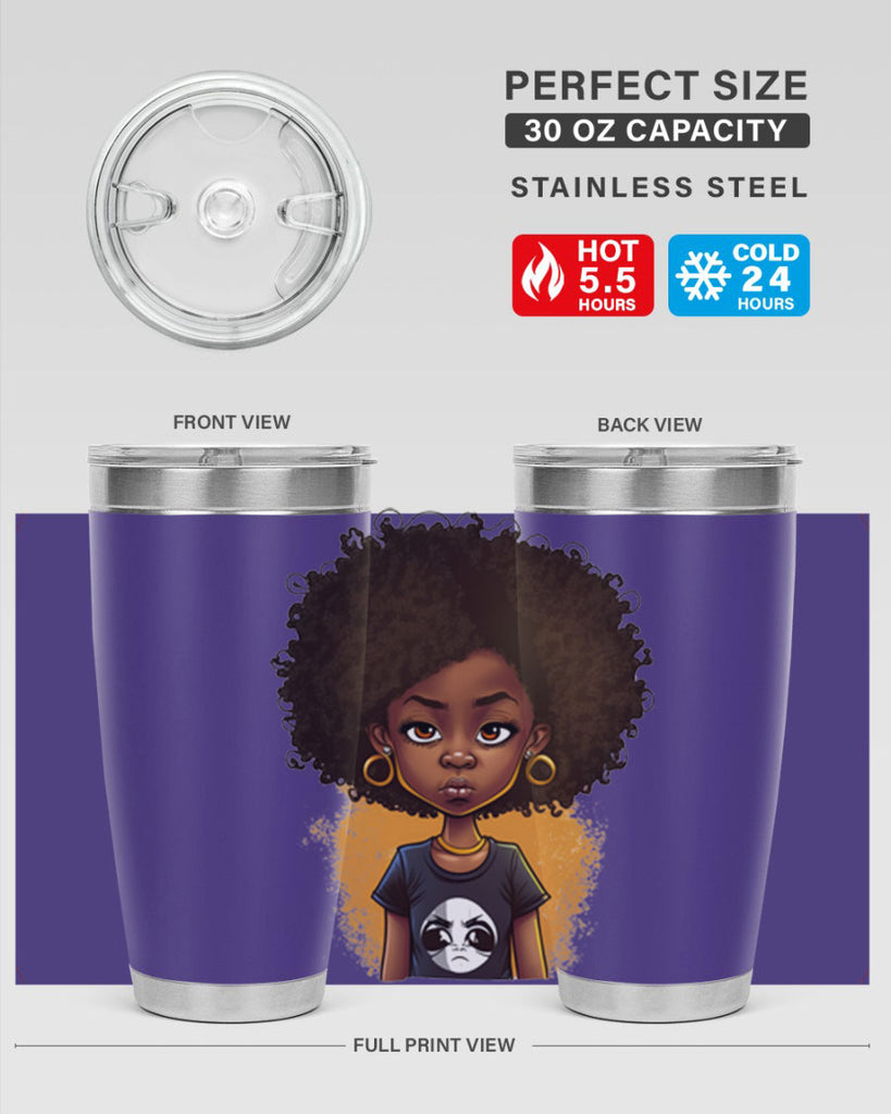 Sparkling Black Girl Design 8#- women-girls- Tumbler