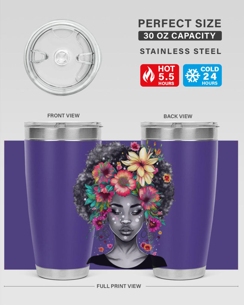 Sparkling Black Girl Design 9#- women-girls- Tumbler