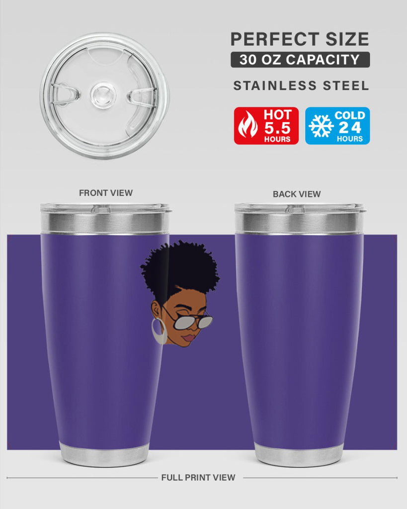 black afro 44#- women-girls- Tumbler
