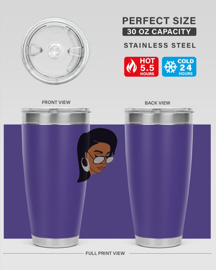 black afro 48#- women-girls- Tumbler
