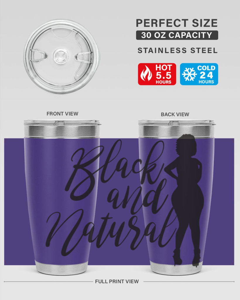 black and natural 22#- women-girls- Tumbler