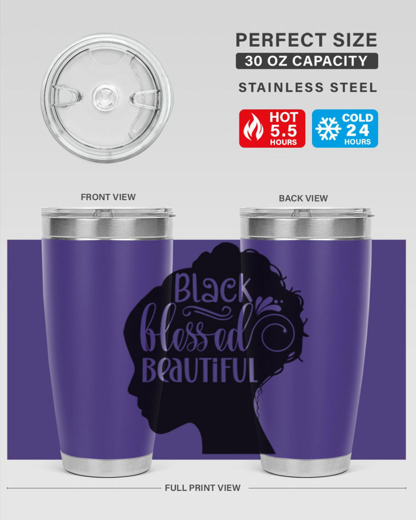 black blessed beautiful Style 62#- women-girls- Tumbler