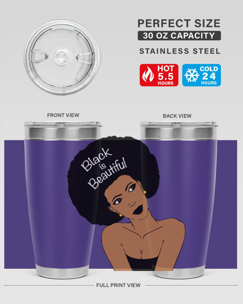 black is beautiful 13#- women-girls- Tumbler