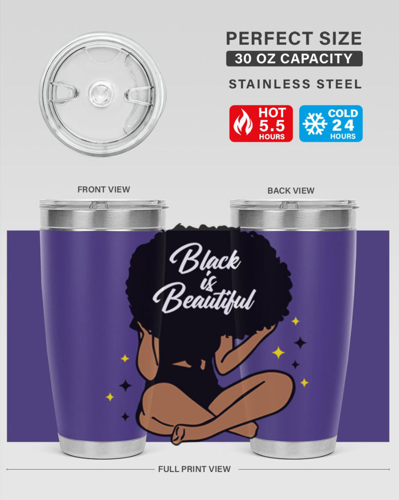 black is beautiful 14#- women-girls- Tumbler