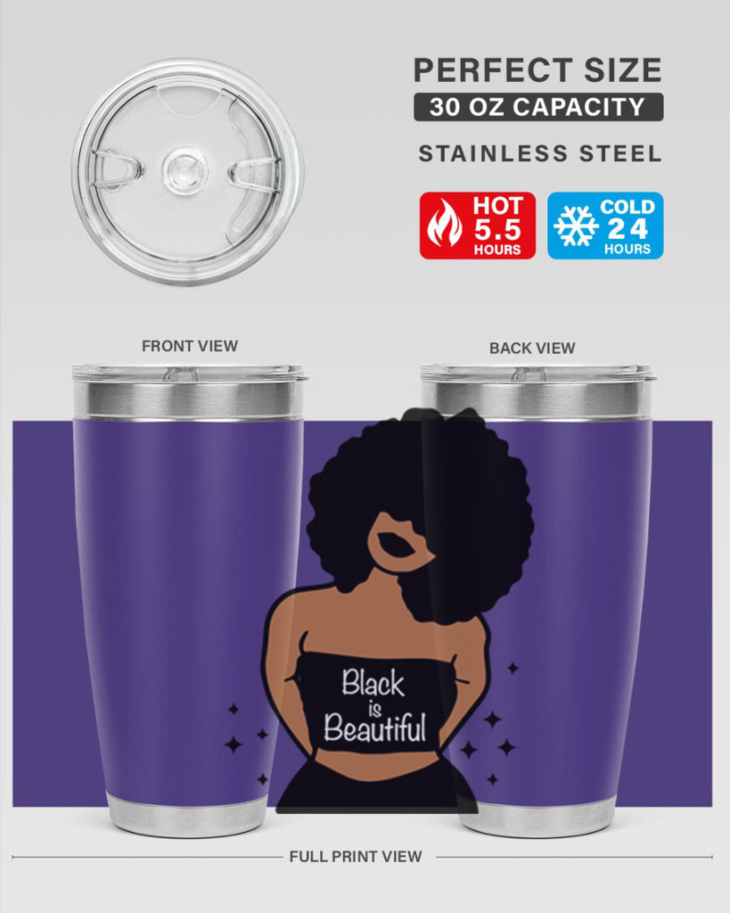 black is beautiful 16#- women-girls- Tumbler