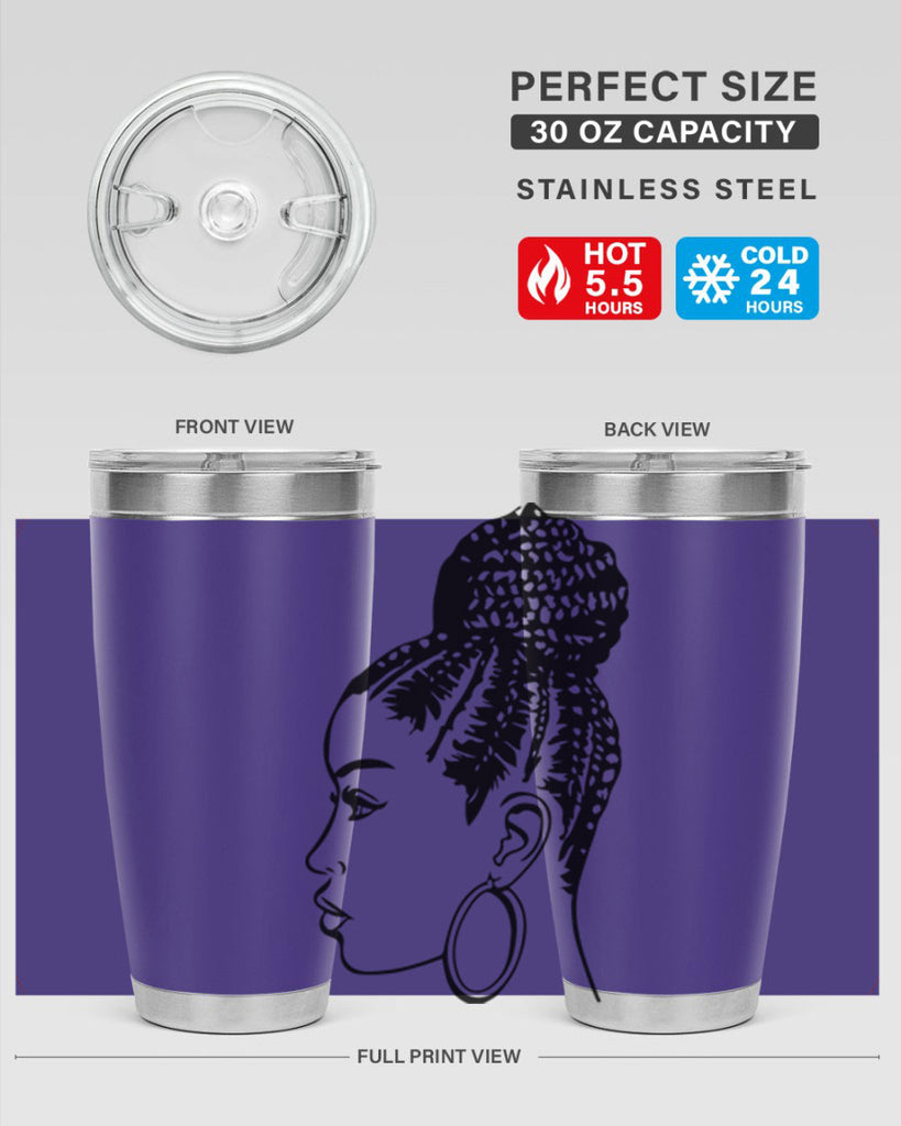 black woman with braids 7#- women-girls- Tumbler