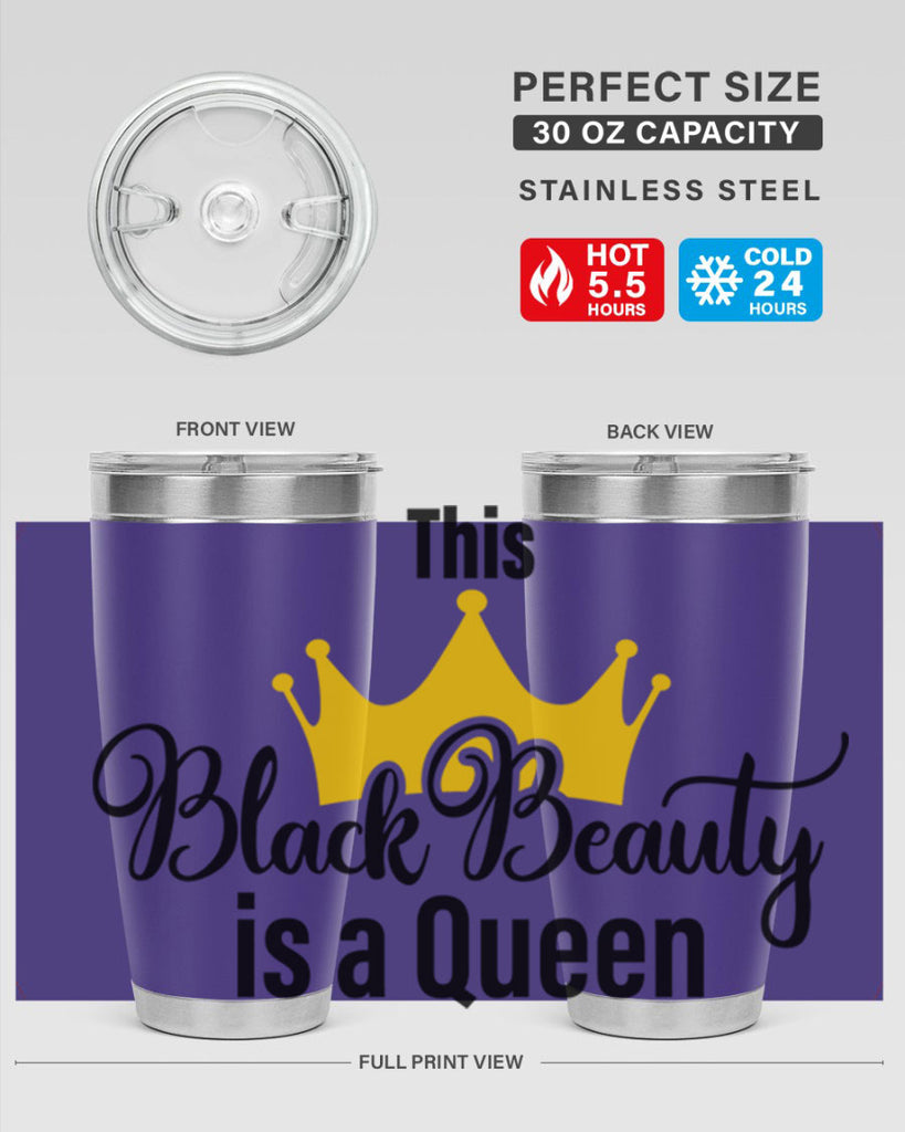 this black beauty is a queen Style 3#- women-girls- Tumbler