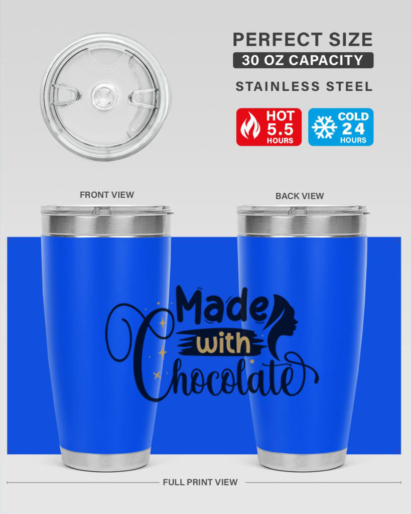 Made with chocolate Style 24#- women-girls- Tumbler