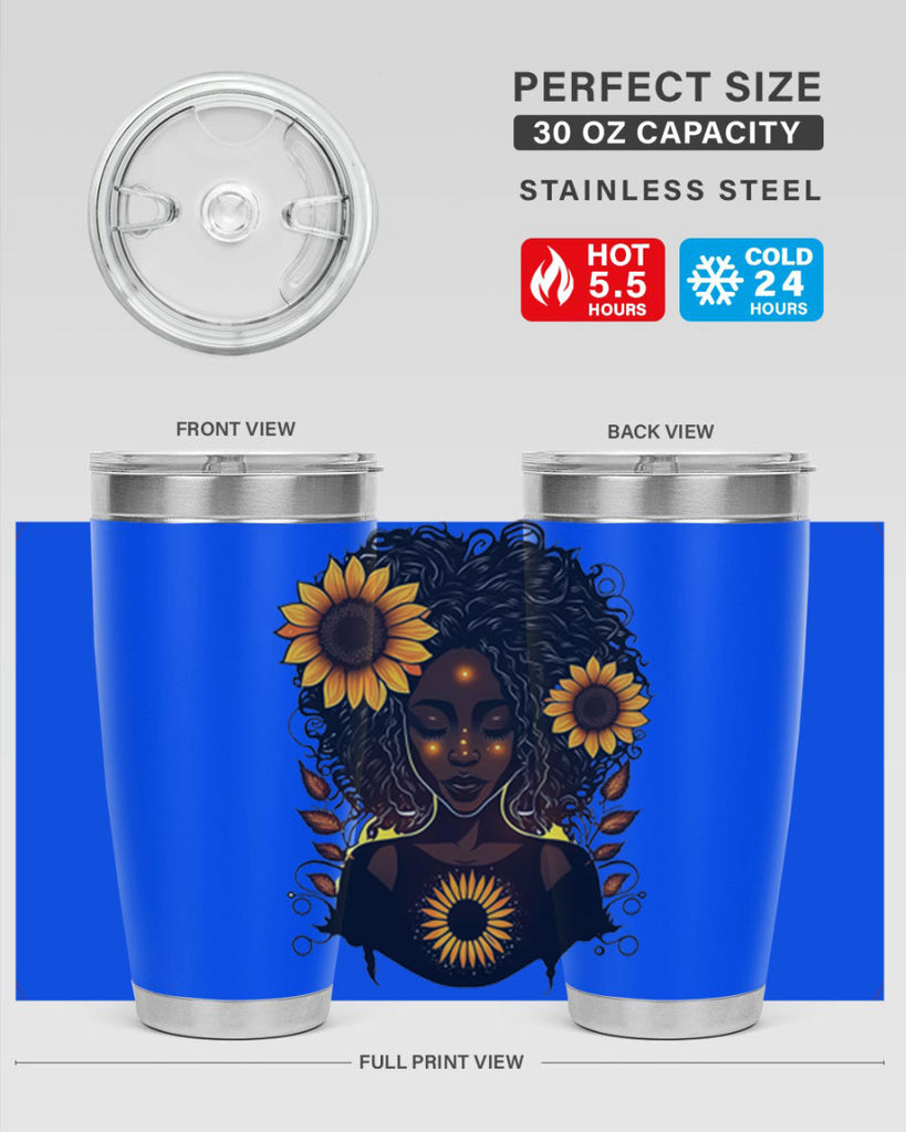 Sparkling Black Girl Design 13#- women-girls- Tumbler