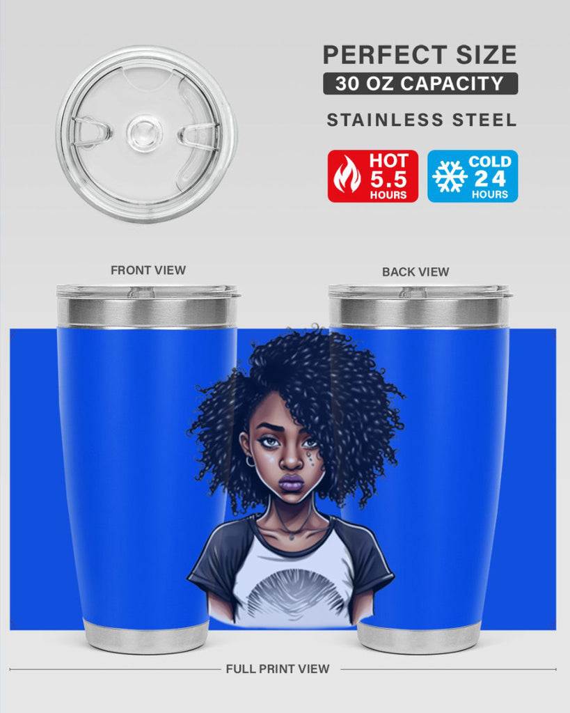 Sparkling Black Girl Design 18#- women-girls- Tumbler