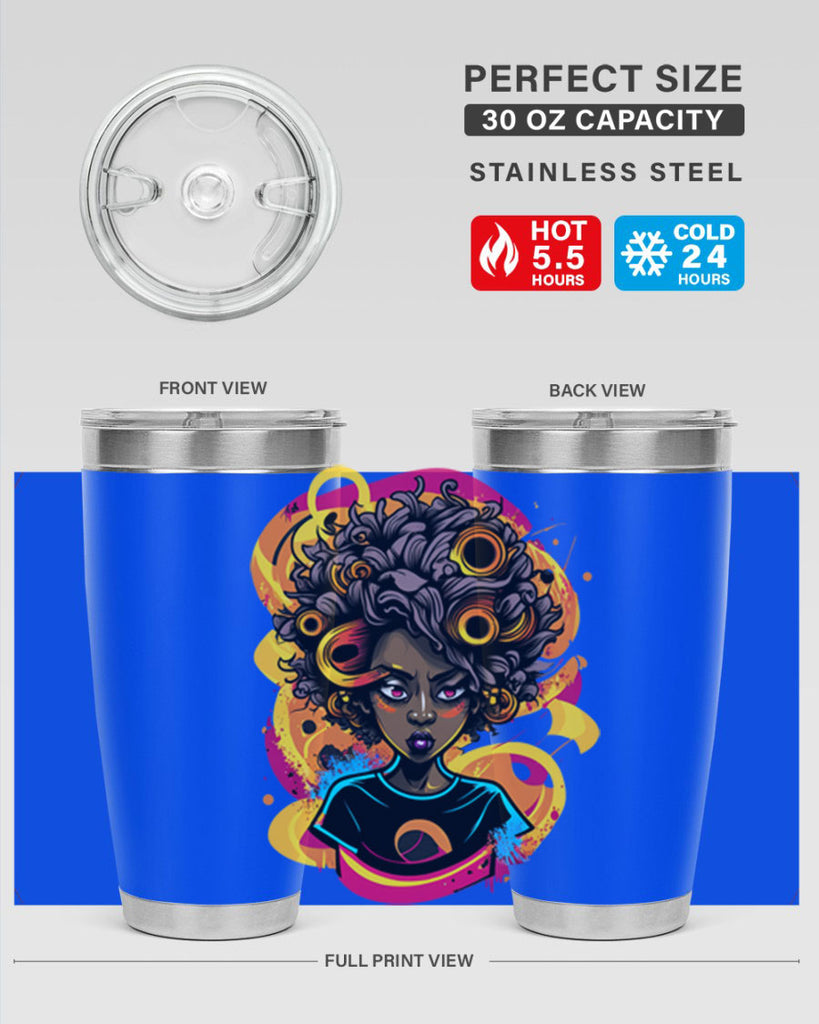 Sparkling Black Girl Design 6#- women-girls- Tumbler