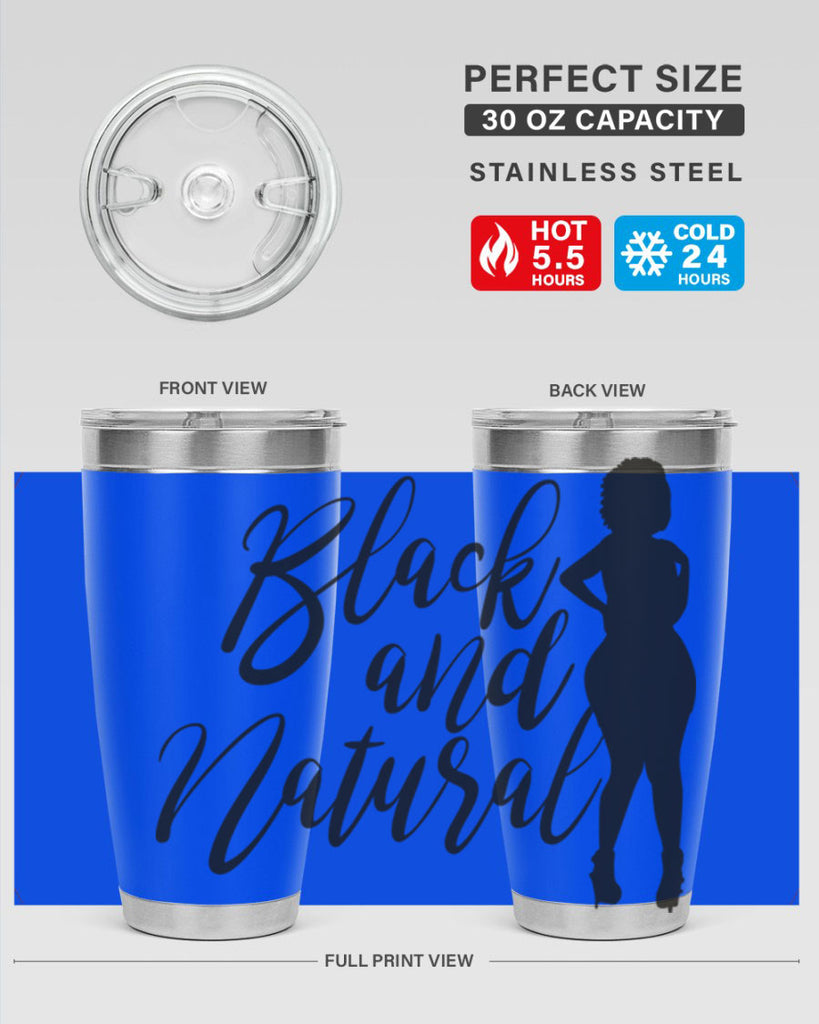black and natural 22#- women-girls- Tumbler