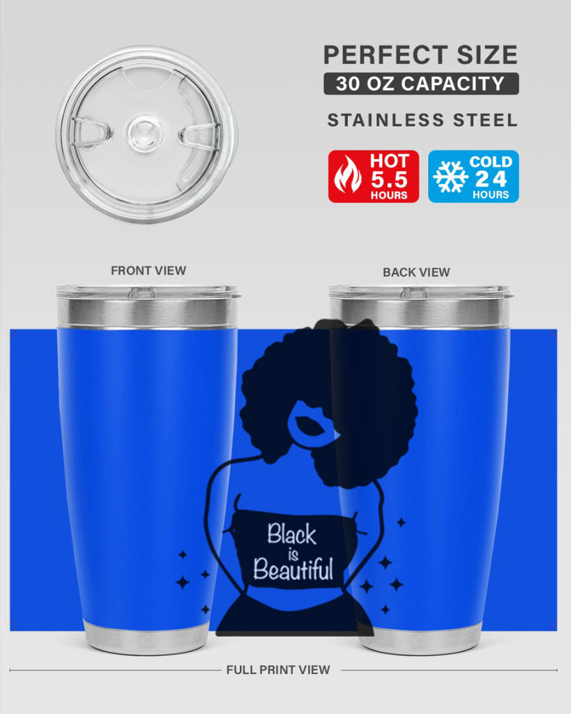 black is beautiful 11#- women-girls- Tumbler