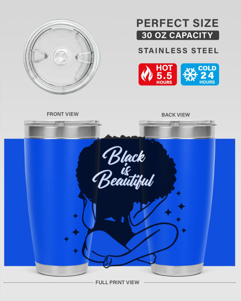 black is beautiful 15#- women-girls- Tumbler