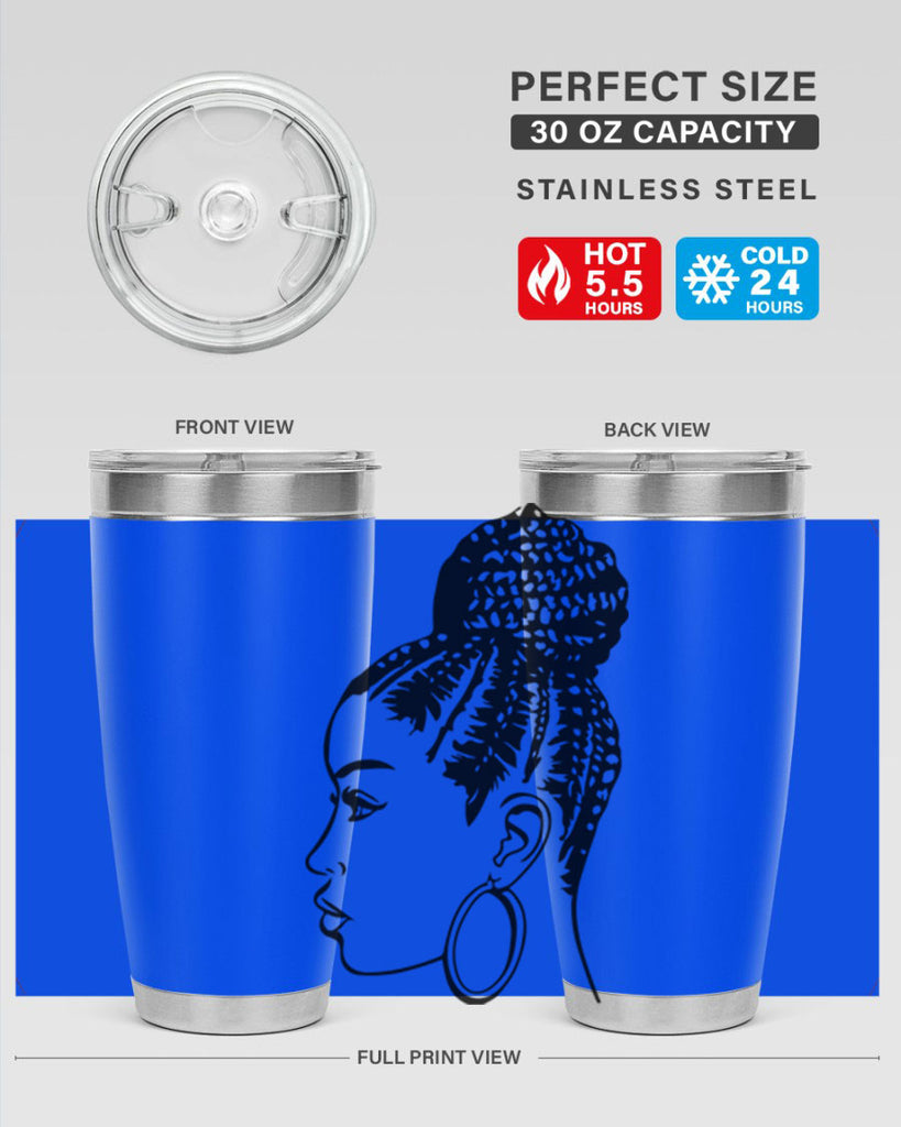 black woman with braids 7#- women-girls- Tumbler