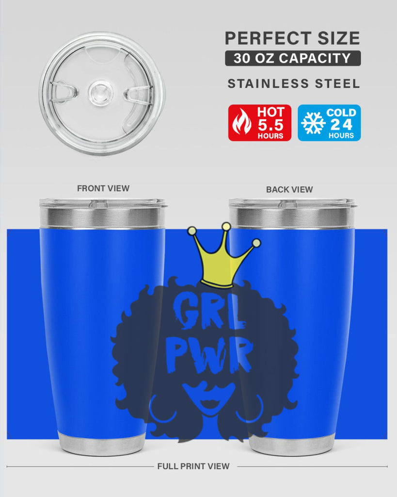girl power with crown 34#- women-girls- Tumbler