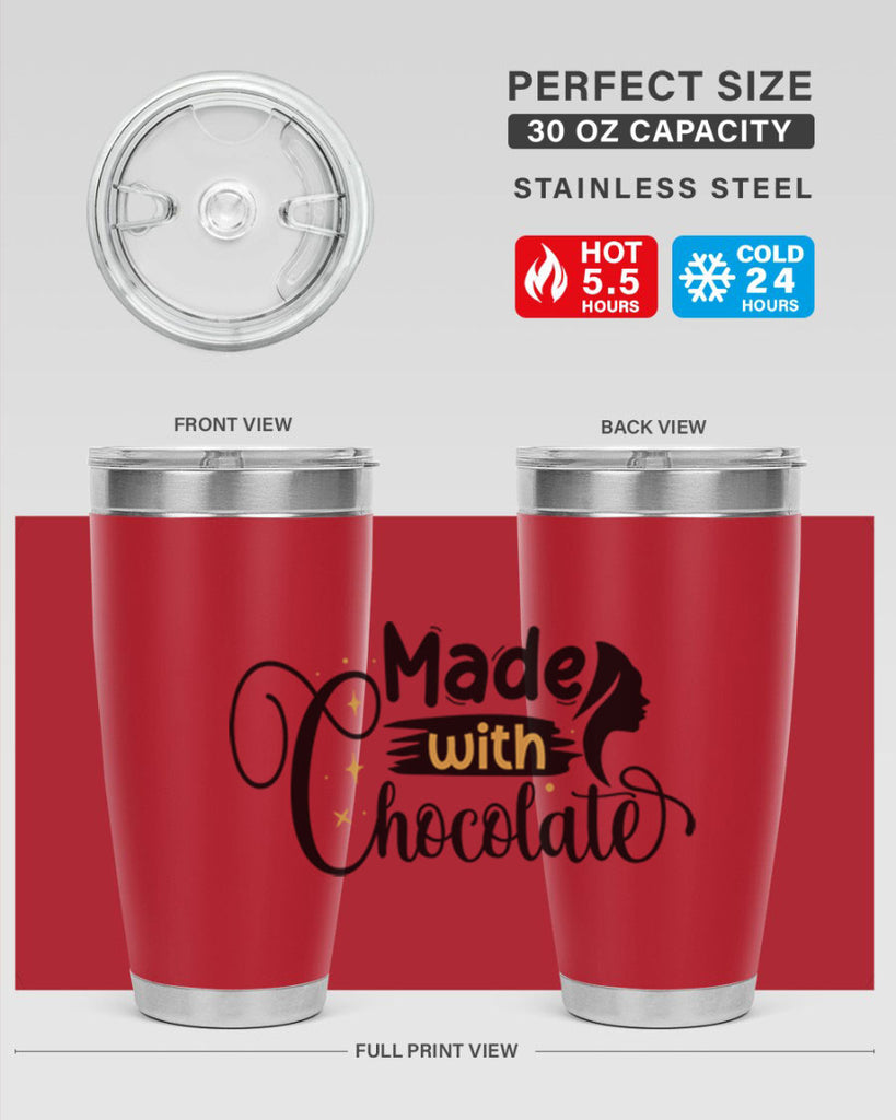 Made with chocolate Style 24#- women-girls- Tumbler