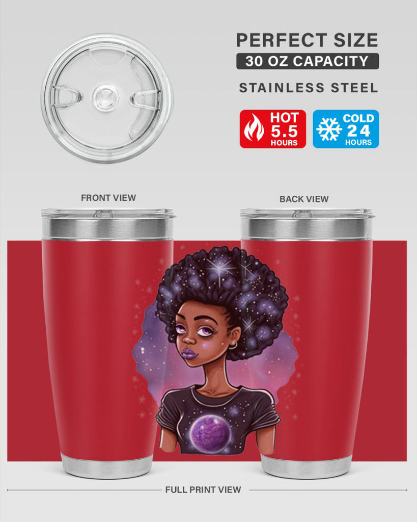 Sparkling Black Girl Design 11#- women-girls- Tumbler