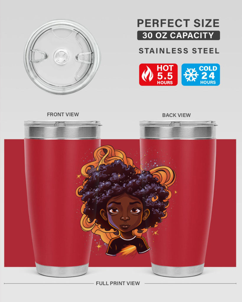 Sparkling Black Girl Design 12#- women-girls- Tumbler