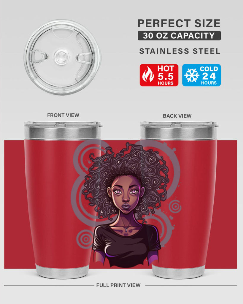 Sparkling Black Girl Design 14#- women-girls- Tumbler