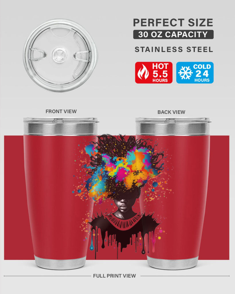 Sparkling Black Girl Design 16#- women-girls- Tumbler