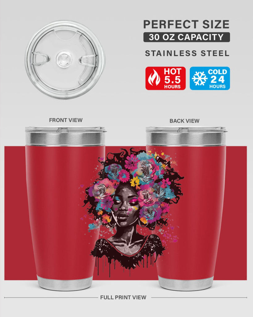 Sparkling Black Girl Design 17#- women-girls- Tumbler