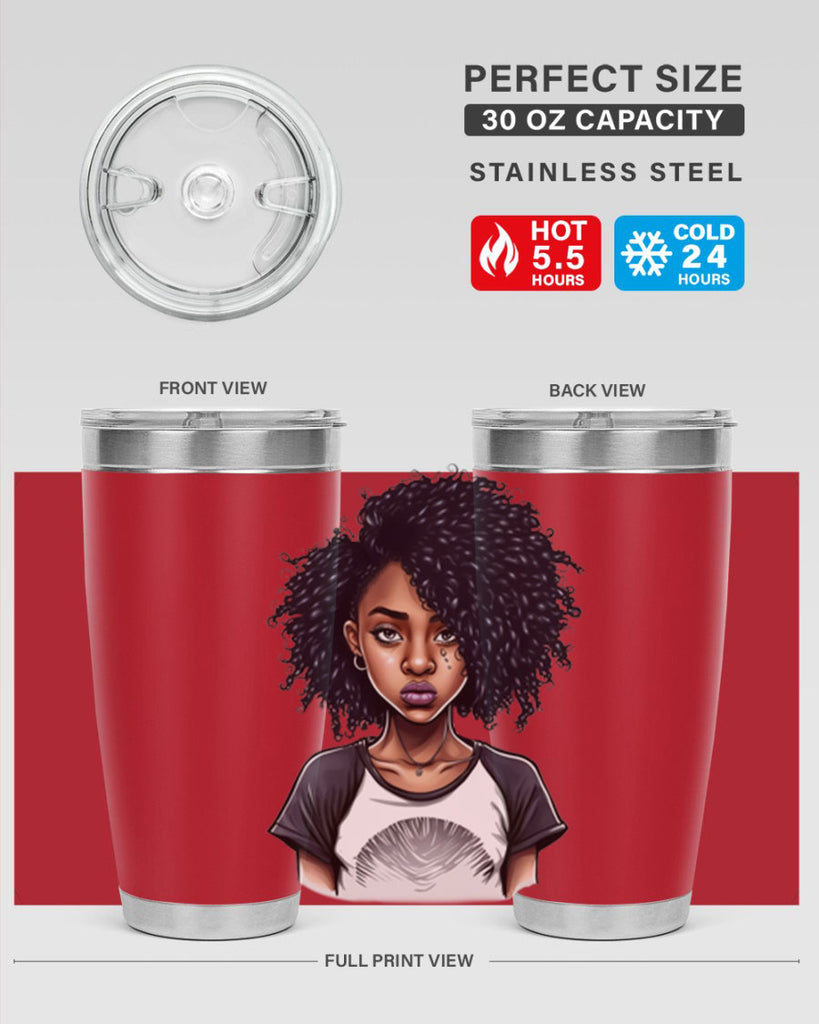 Sparkling Black Girl Design 18#- women-girls- Tumbler